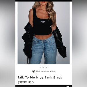 White Fox Boutique Talk To Me Nice Tank Black